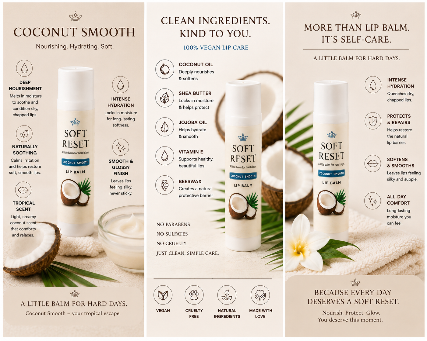 The Soft Reset™ | Hydrating Lip Balm Trio